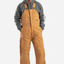 Berne Mens Heritage Insulated Water Resistant Bib Overalls w/ Pockets - Duck Brown - New