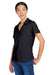 Core 365 CE510W Womens Ultra UVP Marina Short Sleeve Button Down Shirt Black Model Side