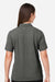 Devon & Jones DG101W Womens Crownlux Performance Geo Short Sleeve Polo Shirt Graphite Grey/Silver Grey Model Back