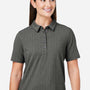 Devon & Jones Womens CrownLux Geo Performance Moisture Wicking Short Sleeve Polo Shirt - Graphite Grey/Silver Grey - Coming Soon