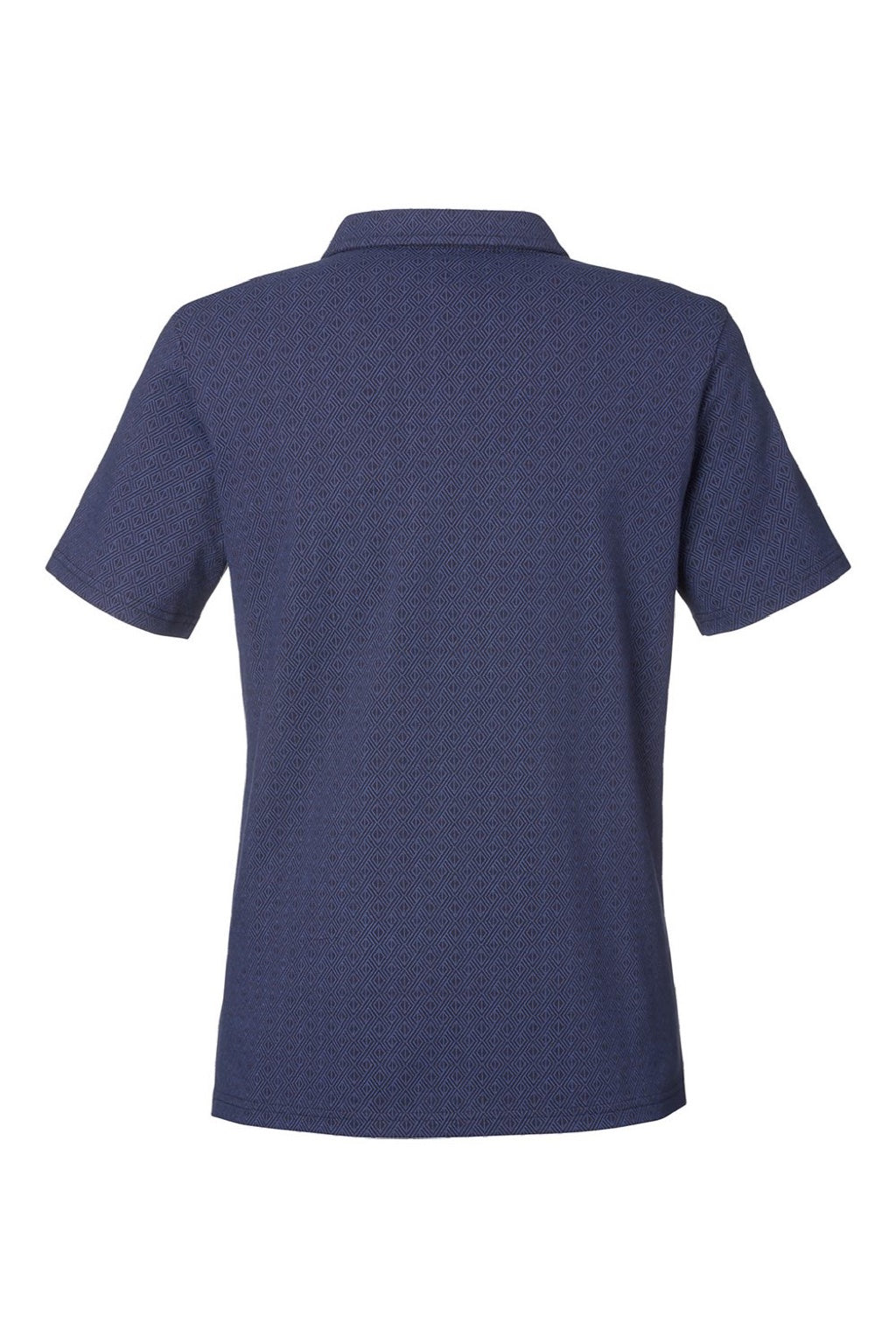 Devon & Jones DG101W Womens Crownlux Performance Geo Short Sleeve Polo Shirt Navy Blue/French Blue Flat Back