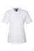 Devon & Jones DG101W Womens Crownlux Performance Geo Short Sleeve Polo Shirt White/Silver Grey Flat Front
