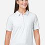 Devon & Jones Womens CrownLux Geo Performance Moisture Wicking Short Sleeve Polo Shirt - White/Silver Grey - Coming Soon
