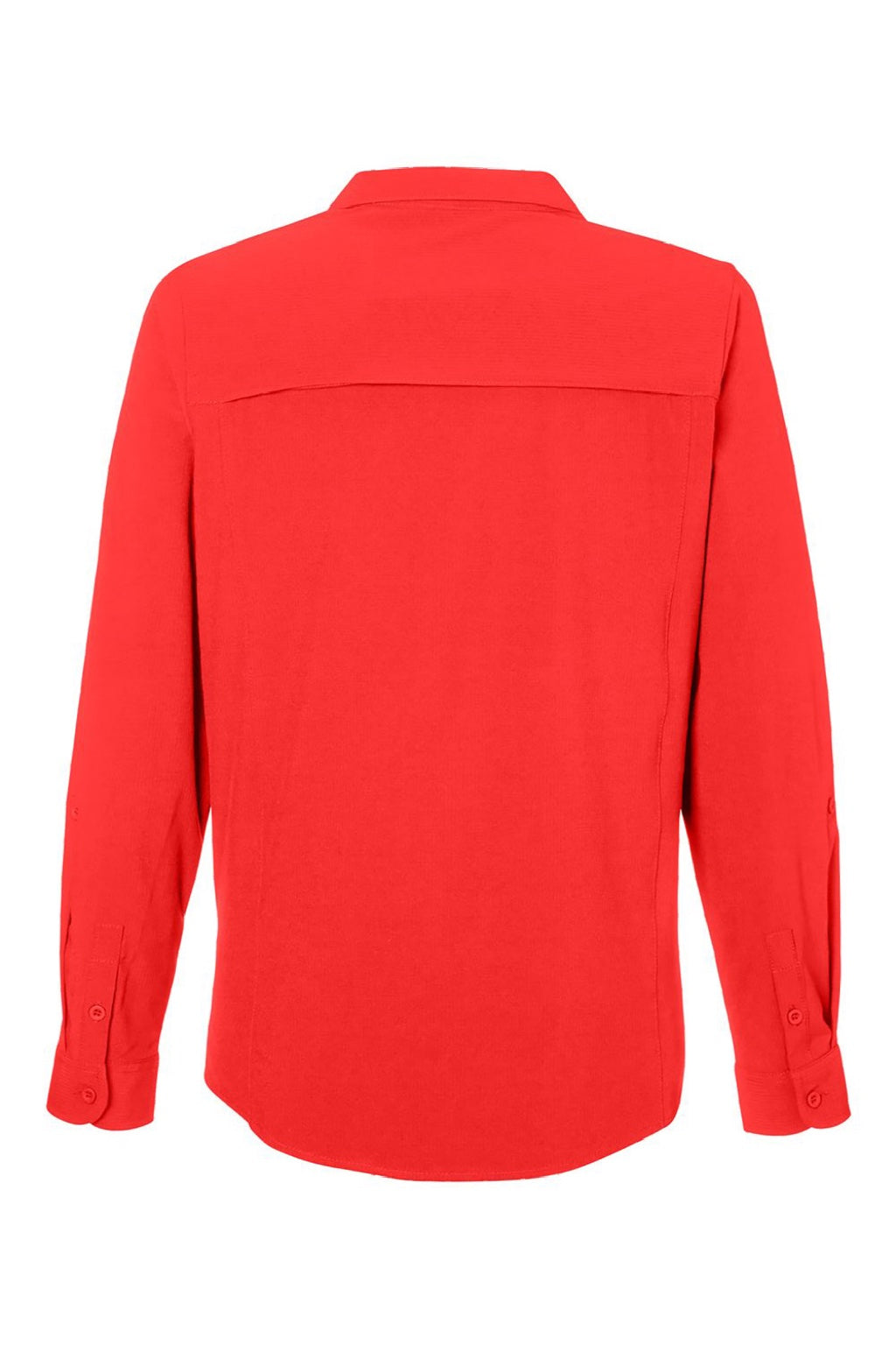 Core 365 CE510LW Womens Ultra UVP Marina Long Sleeve Button Down Shirt Marina Red Flat Back