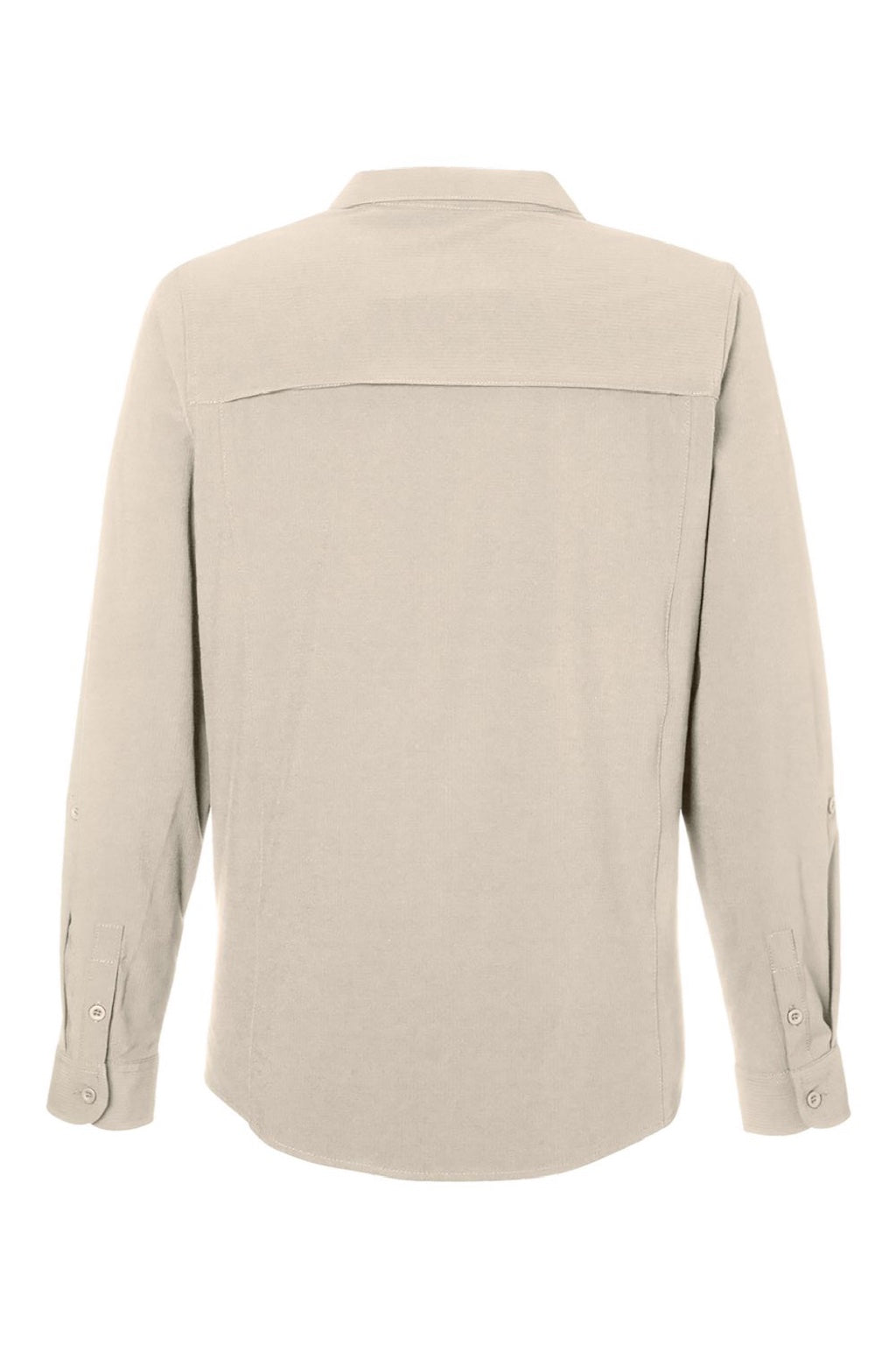 Core 365 CE510LW Womens Ultra UVP Marina Long Sleeve Button Down Shirt Stone Brown Flat Back