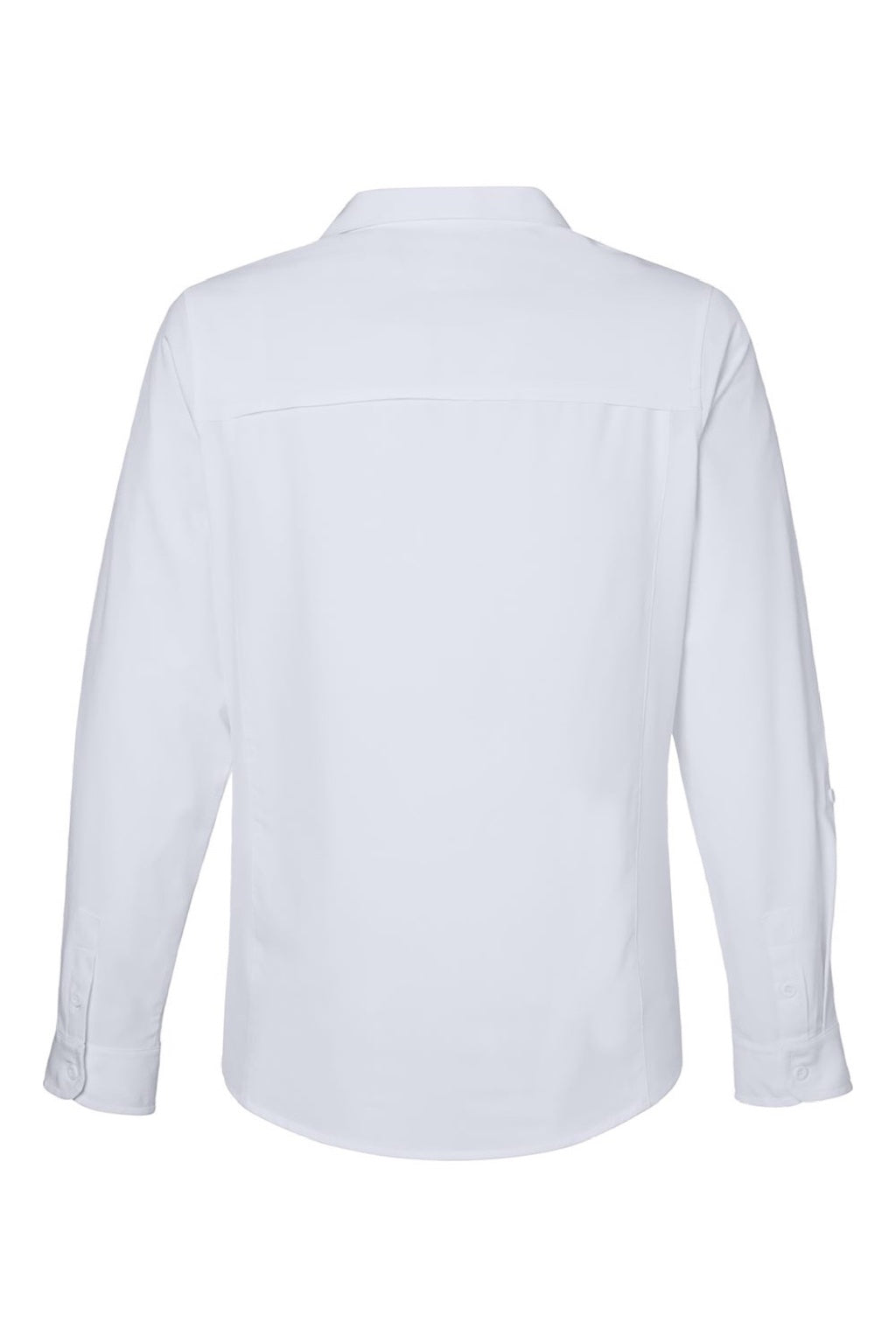 Core 365 CE510LW Womens Ultra UVP Marina Long Sleeve Button Down Shirt White Flat Back