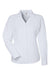 Core 365 CE510LW Womens Ultra UVP Marina Long Sleeve Button Down Shirt White Flat Front