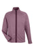 Core 365 CE72 Mens Venture Heathered Stripe Full Zip Jacket Burgundy/White Flat Front