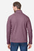 Core 365 CE72 Mens Venture Heathered Stripe Full Zip Jacket Burgundy/White Model Back