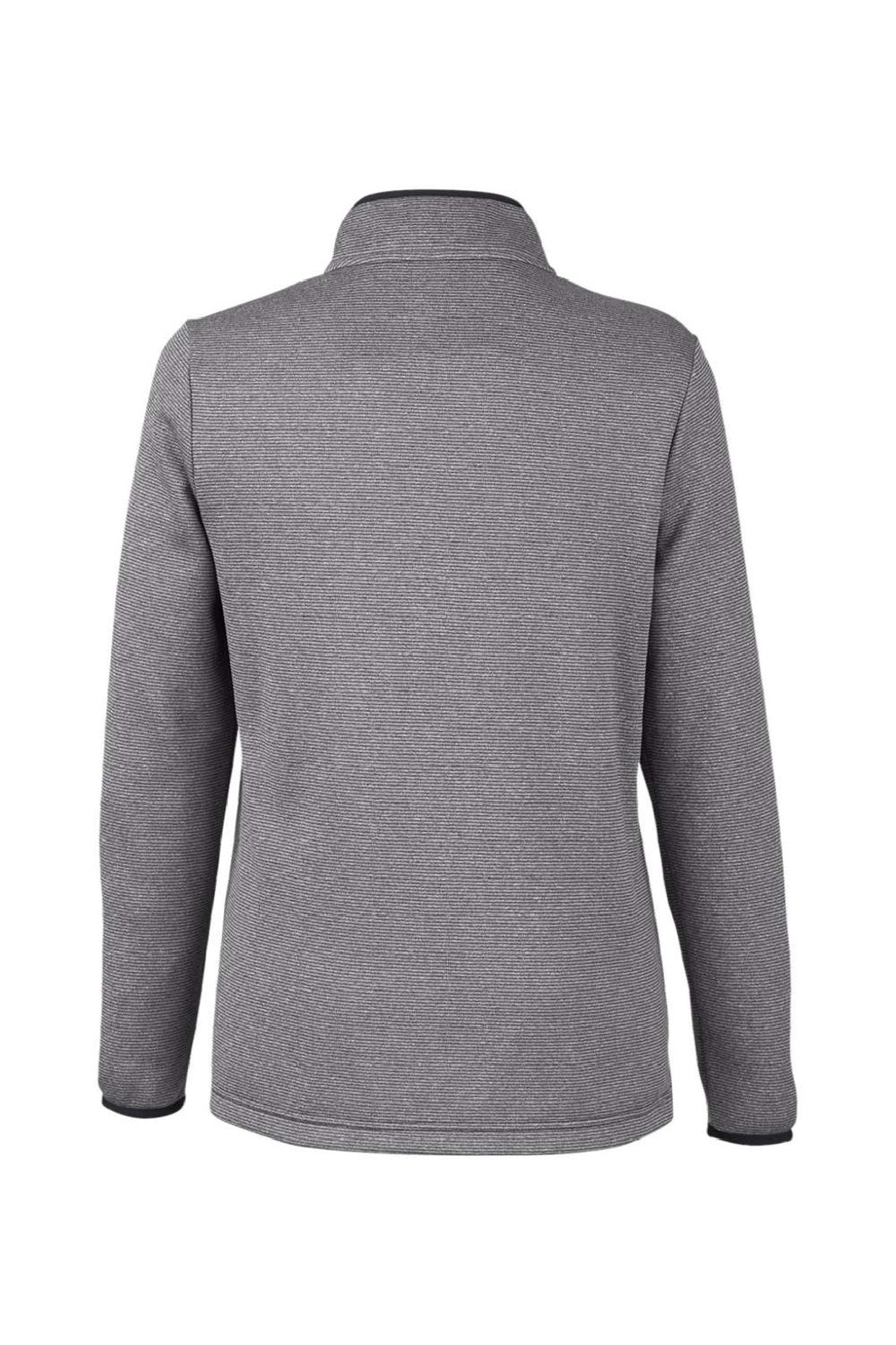 Core 365 CE73W Womens Venture Heathered Stripe 1/4 Zip Sweatshirt Black/White Flat Back