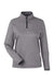 Core 365 CE73W Womens Venture Heathered Stripe 1/4 Zip Sweatshirt Black/White Flat Front