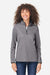 Core 365 CE73W Womens Venture Heathered Stripe 1/4 Zip Sweatshirt Black/White Model Front