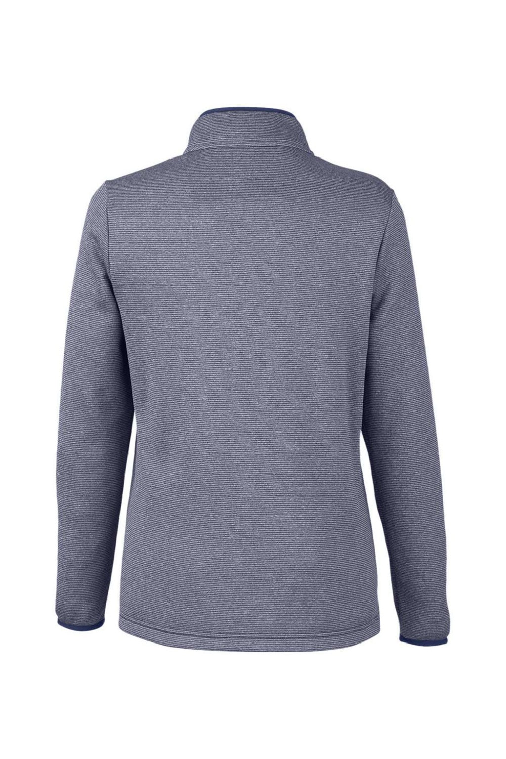 Core 365 CE73W Womens Venture Heathered Stripe 1/4 Zip Sweatshirt Classic Navy Blue/White Flat Back