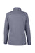 Core 365 CE73W Womens Venture Heathered Stripe 1/4 Zip Sweatshirt Classic Navy Blue/White Flat Back