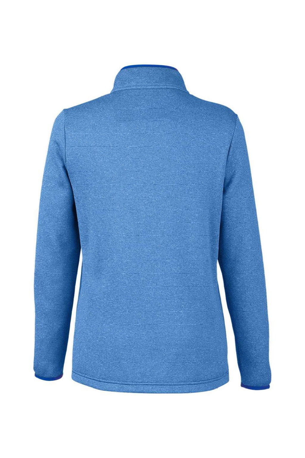 Core 365 CE73W Womens Venture Heathered Stripe 1/4 Zip Sweatshirt True Royal Blue/White Flat Back
