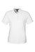 Devon & Jones DG120W Womens Raleigh Stretch Short Sleeve Polo Shirt White Flat Front