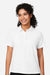Devon & Jones DG120W Womens Raleigh Stretch Short Sleeve Polo Shirt White Model Front