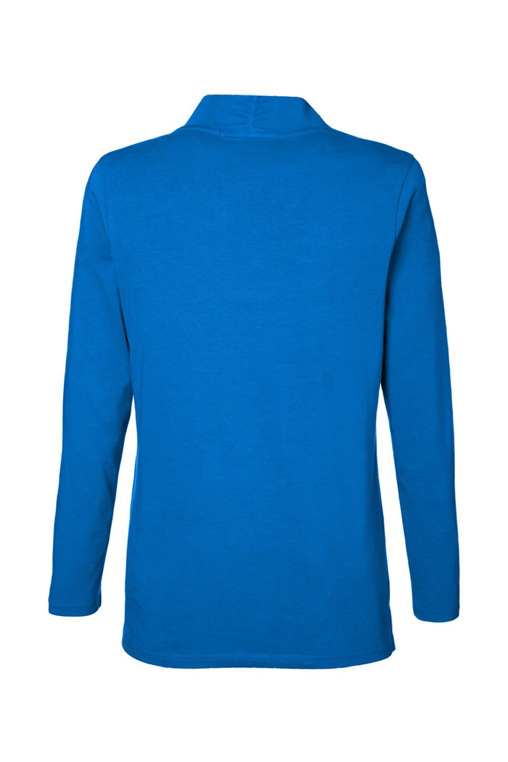 Devon & Jones DP121W Womens Raleigh Shawl Collar Knit Long Sleeve Shirt French Blue Flat Back