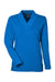 Devon & Jones DP121W Womens Raleigh Shawl Collar Knit Long Sleeve Shirt French Blue Flat Front