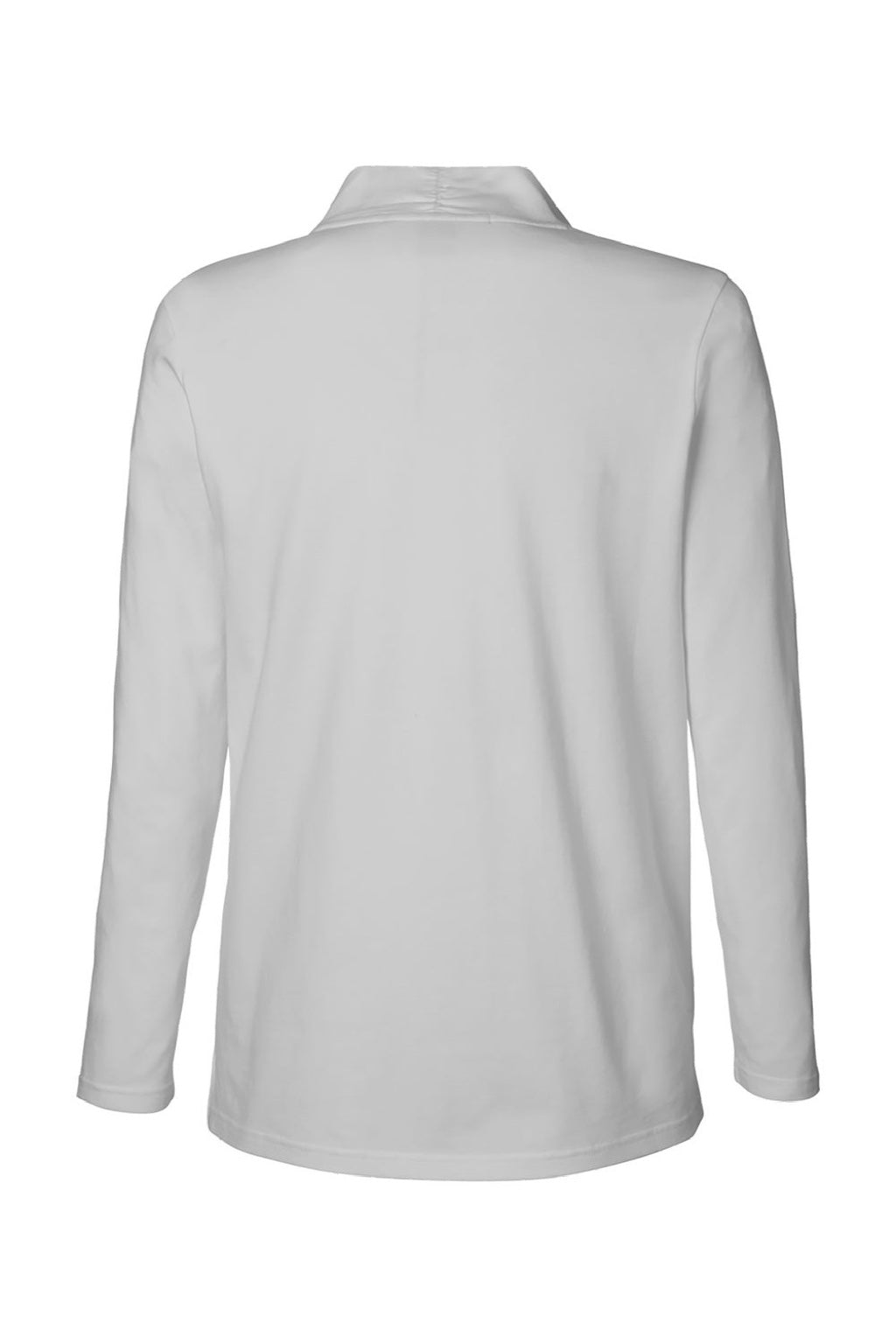 Devon & Jones DP121W Womens Raleigh Shawl Collar Knit Long Sleeve Shirt Grey Flat Back