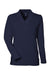 Devon & Jones DP121W Womens Raleigh Shawl Collar Knit Long Sleeve Shirt Navy Blue Flat Front