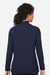 Devon & Jones DP121W Womens Raleigh Shawl Collar Knit Long Sleeve Shirt Navy Blue Model Back