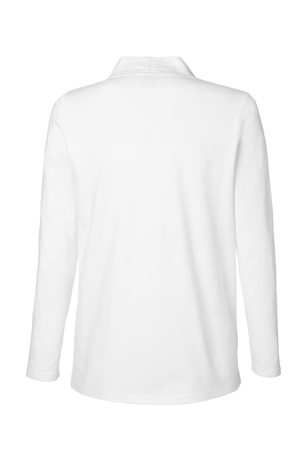Devon & Jones DP121W Womens Raleigh Shawl Collar Knit Long Sleeve Shirt White Flat Back