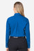 Devon & Jones DG505W Womens CrownLux Performance Spencer Poplin Long Sleeve Button Down Shirt French Blue Melange Model Back