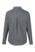 Devon & Jones DG505W Womens CrownLux Performance Spencer Poplin Long Sleeve Button Down Shirt Graphite Grey Melange Flat Back