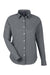 Devon & Jones DG505W Womens CrownLux Performance Spencer Poplin Long Sleeve Button Down Shirt Graphite Grey Melange Flat Front