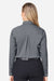 Devon & Jones DG505W Womens CrownLux Performance Spencer Poplin Long Sleeve Button Down Shirt Graphite Grey Melange Model Back