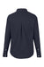 Devon & Jones DG505W Womens CrownLux Performance Spencer Poplin Long Sleeve Button Down Shirt Navy Blue Melange Flat Back