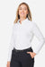 Devon & Jones DG505W Womens CrownLux Performance Spencer Poplin Long Sleeve Button Down Shirt White Model Side