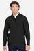 Devon & Jones DG410 Mens CrownLux Performance Windsor Welded 1/4 Zip Sweatshirt Black Model Front