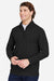 Devon & Jones DG410 Mens CrownLux Performance Windsor Welded 1/4 Zip Sweatshirt Black Model Side