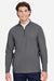 Devon & Jones DG410 Mens CrownLux Performance Windsor Welded 1/4 Zip Sweatshirt Graphite Grey Model Front