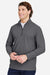 Devon & Jones DG410 Mens CrownLux Performance Windsor Welded 1/4 Zip Sweatshirt Graphite Grey Model Side