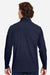 Devon & Jones DG410 Mens CrownLux Performance Windsor Welded 1/4 Zip Sweatshirt Navy Blue Model Back