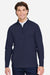 Devon & Jones DG410 Mens CrownLux Performance Windsor Welded 1/4 Zip Sweatshirt Navy Blue Model Front
