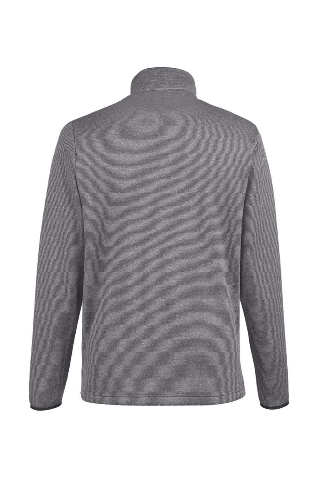 Core 365 CE73 Mens Venture Heathered Stripe 1/4 Zip Sweatshirt Black/White Flat Back