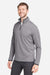 Core 365 CE73 Mens Venture Heathered Stripe 1/4 Zip Sweatshirt Black/White Model Side