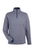 Core 365 CE73 Mens Venture Heathered Stripe 1/4 Zip Sweatshirt Classic Navy Blue/White Flat Front