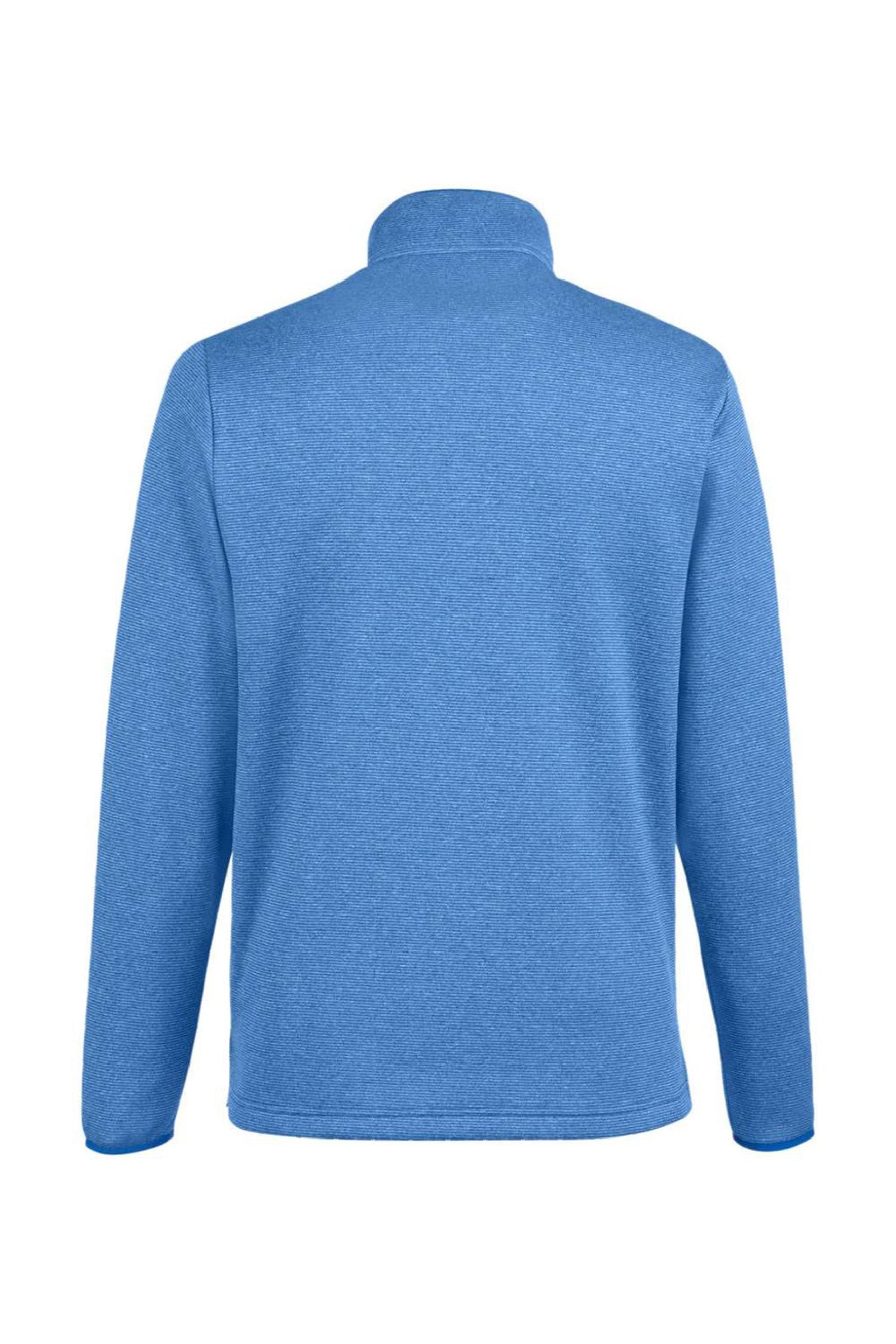 Core 365 CE73 Mens Venture Heathered Stripe 1/4 Zip Sweatshirt True Royal Blue/White Flat Back
