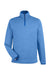 Core 365 CE73 Mens Venture Heathered Stripe 1/4 Zip Sweatshirt True Royal Blue/White Flat Front
