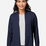 Devon & Jones Womens Raleigh Stretch Moisture Wicking Long Sleeve Cardigan Sweater w/ Pockets - Navy Blue - Coming Soon