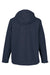 Core 365 CE712 Mens Barrier Packable Full Zip Hooded Rain Jacket Classic Navy Blue Flat Back