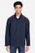 Core 365 CE712 Mens Barrier Packable Full Zip Hooded Rain Jacket Classic Navy Blue Model Front