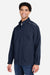 Core 365 CE712 Mens Barrier Packable Full Zip Hooded Rain Jacket Classic Navy Blue Model Side