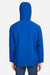 Core 365 CE712 Mens Barrier Packable Full Zip Hooded Rain Jacket True Royal Blue Model Back