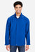 Core 365 CE712 Mens Barrier Packable Full Zip Hooded Rain Jacket True Royal Blue Model Front